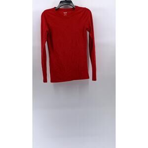 MOSSIMO SUPPLY Women's Red Crewneck Long Sleeve Top SZ S